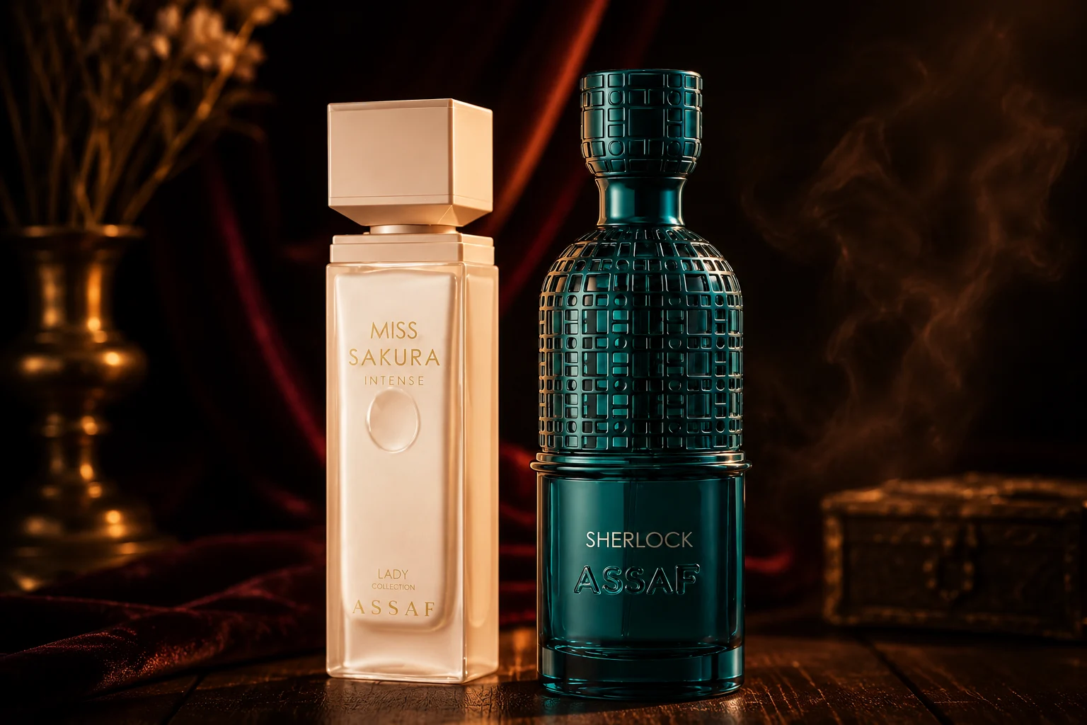 Coffret Bakhur Collection Assaf, flacons présentés ensemble