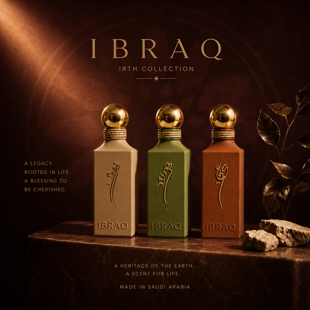 Coffret Irth Collection avec les trois flacons